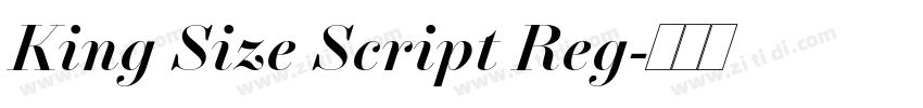King Size Script Reg字体转换